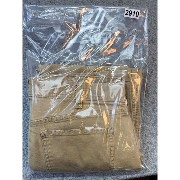 Eddie Bauer Classic Fit Khaki Pants Tan Men's 34x28 Tag Size 36x30 carpenter - Picture 9 of 9